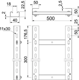 OBO - Kabelladder - SLS80C40F 50 FT 6010113 10039106