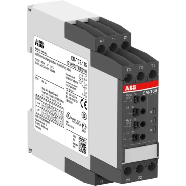 ABB Temperatuurmeetrelais CM-TCS.11S -50...+50°C 24-240V AC/D 1SVR730740R0100 10047518