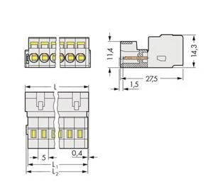 Wago Kabelconnector voor printplaatconnector 721-606 721-606 10049481