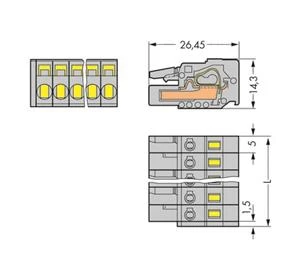 Wago - Kabelconnector voor printplaatconnector - 231-102/026-000 231-102/026-000 10049744