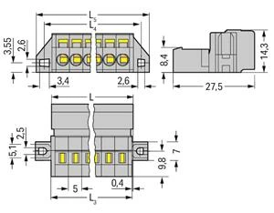 Wago - Kabelconnector voor printplaatconnector - 231-602/019-000 231-602/019-000 10049860