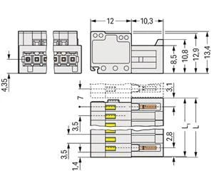 Wago - Kabelconnector voor printplaatconnector - 734-303 734-303 10049890