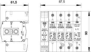 OBO - Netoverspanningsbeveiliging - V20-C 3+NPE+AS 5096397 1081533