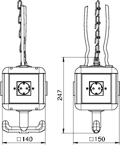 OBO - Energie-/perslucht hangverdeler - VH-4 4SD 6109802 1081818