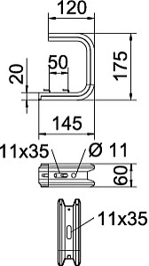 OBO - Ophangbeugel kabeldraagsysteem - TPDG 145 FS 6365906 1081898