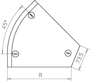 OBO - Deksel bocht/hoekstuk kabeldraagsysteem - DFB 45 150 FS 7128827 1081948