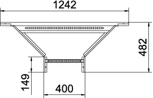OBO - Aftakstuk kabelladder - LAA 640 R3 FT 6225874 1082624