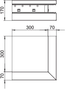 OBO - Buitenhoekstuk wandgoot - GS-AA70170RW 6277810 1082662
