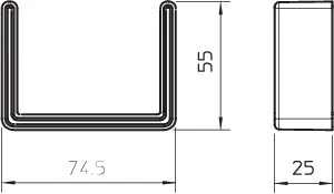 OBO - Beschermkap/afdekking montagerail/-profiel - US 7 KS OR 6338497 1082687