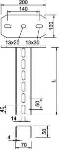 OBO - Ophangprofiel kabeldraagsysteem - US 7 K 200 FT 6339298 1082688