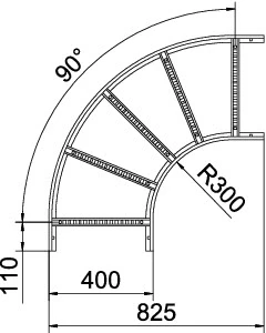 OBO - Bocht/hoekstuk kabelladder - LB 90 640 R3 FS 6225046 1083486