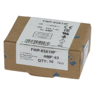 Eaton - Cilindrische zekering - 63AMP 700V DC UL FERRULE 14X51MM FU FWP-63A14F 11414235