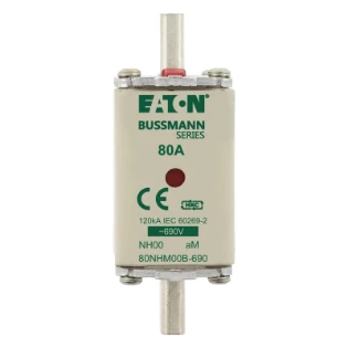 Eaton - Smeltpatroon (mes) - NH FUSE 80A 690V aM SIZE 00 80NHM00B-690 11429479