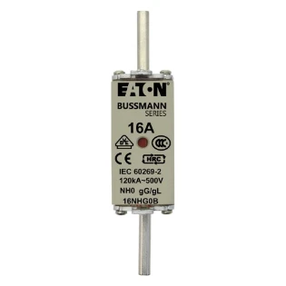 Eaton - Smeltpatroon (mes) - NH FUSE 16A 500V GG/GL SIZE 0 16NHG0B 11440108