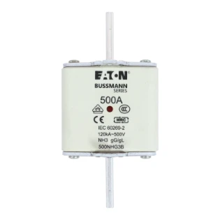 Eaton - Smeltpatroon (mes) - NH FUSE 500A 500V GG/GL SIZE 3 500NHG3B 11450392