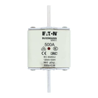 Eaton - Smeltpatroon (mes) - NH FUSE 500A 500V GG/GL SIZE 3 500NHG3B 11455679