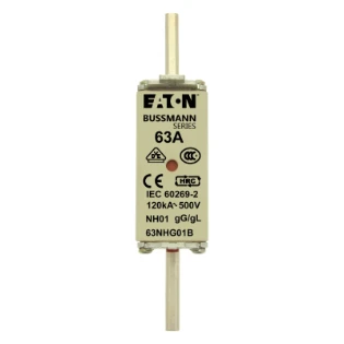Eaton - Smeltpatroon (mes) - NH FUSE 63A 500V GG/GL SIZE 01 63NHG01B 11455717