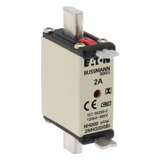 Eaton - Smeltpatroon (mes) - NH FUSE 2AMP 500V SIZE 000 GG IMGL 2NHG000BI 11456698