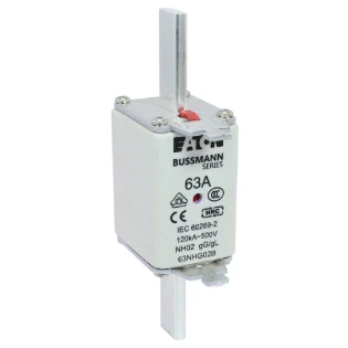 Eaton - Smeltpatroon (mes) - NH FUSE 63A 500V GG/GL SIZE 02 63NHG02B 11464278
