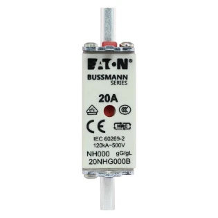 Eaton - Smeltpatroon (mes) - NH FUSE 20AMP 500V SIZE 000 GG MGL 20NHG000B 11464572