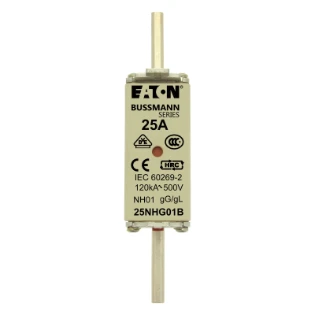 Eaton - Smeltpatroon (mes) - NH FUSE 25A 500V GG/GL SIZE 01 25NHG01B 11473173