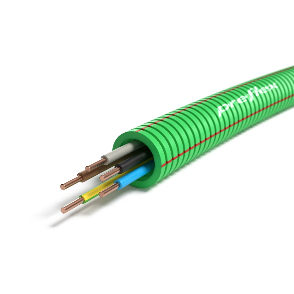 Preflex Kunststof installatiebuis, voorbedraad NLPS20-ZU5G25-740-Cca 1234000627 11672414