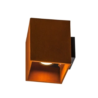 SLV - Plafond-/wandarmatuur - RUSTY UP/DOWN vierkant roest 2xLED 1004650 11982839