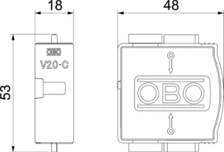 OBO - Netoverspanningsbeveiliging - V20-C 0-320 5099848 12065616