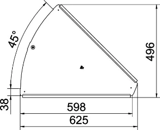 OBO - Deksel bocht/hoekstuk kabeldraagsysteem - RBD 45 600 FS 6036412 12065712