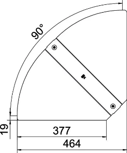 OBO - Deksel bocht/hoekstuk kabeldraagsysteem - RBD W 400 FS 6037508 12065876