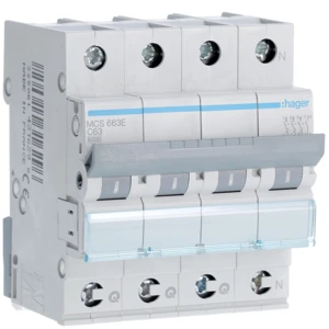 Hager - Installatieautomaat - MCS663E MCS663E 12313710