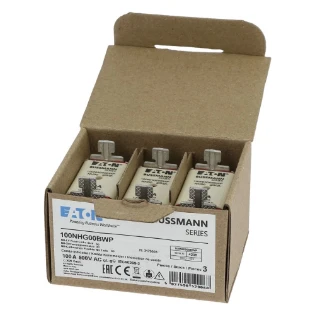 Eaton - Smeltpatroon (mes) - NH 100A 500V gG SIZE00 WEATHER RESI 100NHG00BWP 12379373