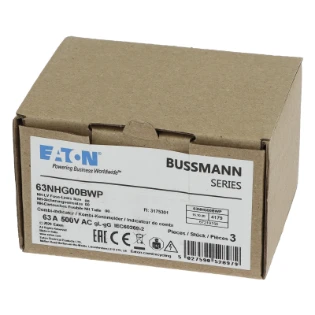 Eaton - Smeltpatroon (mes) - NH  63A 500V gG SIZE00 WEATHER RESI 63NHG00BWP 12382568