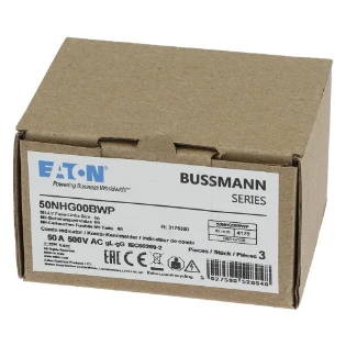 Eaton - Smeltpatroon (mes) - NH 50A 500V gG SIZE 00 WEATHER RESI 50NHG00BWP 12386685
