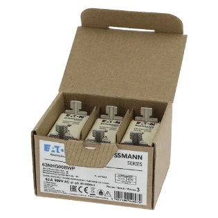 Eaton - Smeltpatroon (mes) - NH  63A 500V gG SIZE00 WEATHER RESI 63NHG00BWP 12387089