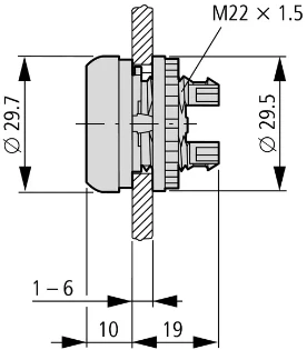Eaton - Signaallamp frontelement - M22-LC-R 216908 12388118