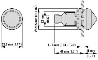 Eaton - Signaallamp frontelement - M22-LCH-Y 216917 12388277