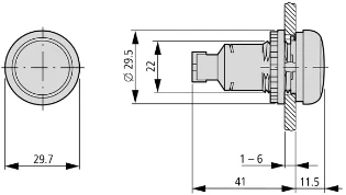 Eaton - Signaallamp frontelement - M22-LC-R 216908 12388397
