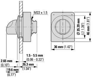 Eaton - Keuzeschakelaar frontelement - M30C-FWRK4 187112 12388814