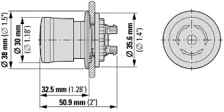 Eaton - Drukknop frontelement (paddenstoel) - M30-PVLT30 197546 12389207