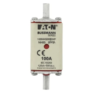 Eaton - Smeltpatroon (mes) - NH 100A 500V gG SIZE00 WEATHER RESI 100NHG00BWP 12415176