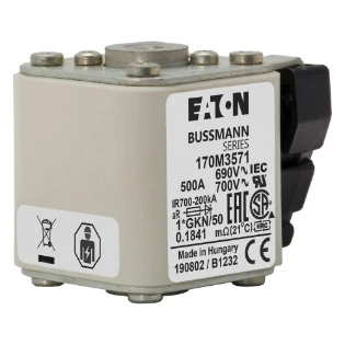 Eaton - HRC zekering - FUSE 500A 690V 1*GKN/50 AR UC 170M3571 12442774