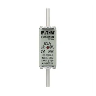 Eaton - Smeltpatroon (mes) - NH FUSE 63A 500V GG/GL SIZE 01 63NHG01B 12932138