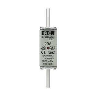 Eaton - Smeltpatroon (mes) - NH FUSE 20A 500V GL/GG SIZE 01 DUAL 20NHG01B 12932226