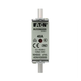 Eaton - Smeltpatroon (mes) - NH FUSE 40AMP 500V SIZE 000 GG MGL 40NHG000B 12933098