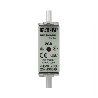 Eaton - Smeltpatroon (mes) - NH FUSE 20AMP 500V SIZE 000 GG MGL 20NHG000B 12933126