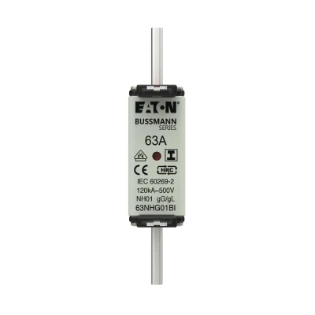 Eaton - Smeltpatroon (mes) - NH FUSE 63A 500V GL/GG SIZE 01 63NHG01BI 12933298