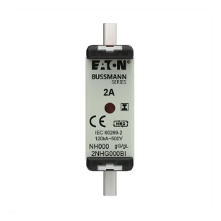 Eaton - Smeltpatroon (mes) - NH FUSE 2AMP 500V SIZE 000 GG IMGL 2NHG000BI 12933357