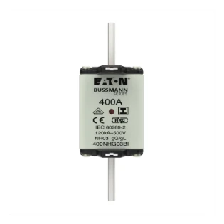 Eaton - Smeltpatroon (mes) - NH FUSE 400A 500V GL/GG SIZE 03 400NHG03BI 12933444
