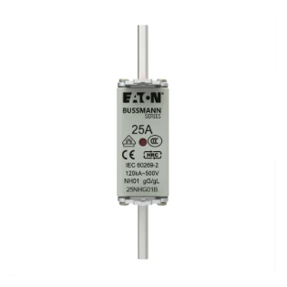 Eaton - Smeltpatroon (mes) - NH FUSE 25A 500V GG/GL SIZE 01 25NHG01B 12933584